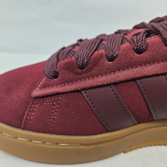 Adidas Grand Court Alpha 00s Sneakers JQ3009 Burgundy Suede Gum Mens Size 10 - Picture 8 of 12